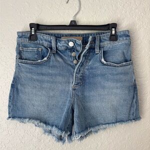 Joes Jeans Relaxed High-Rise Light Blue Denim Shorts
